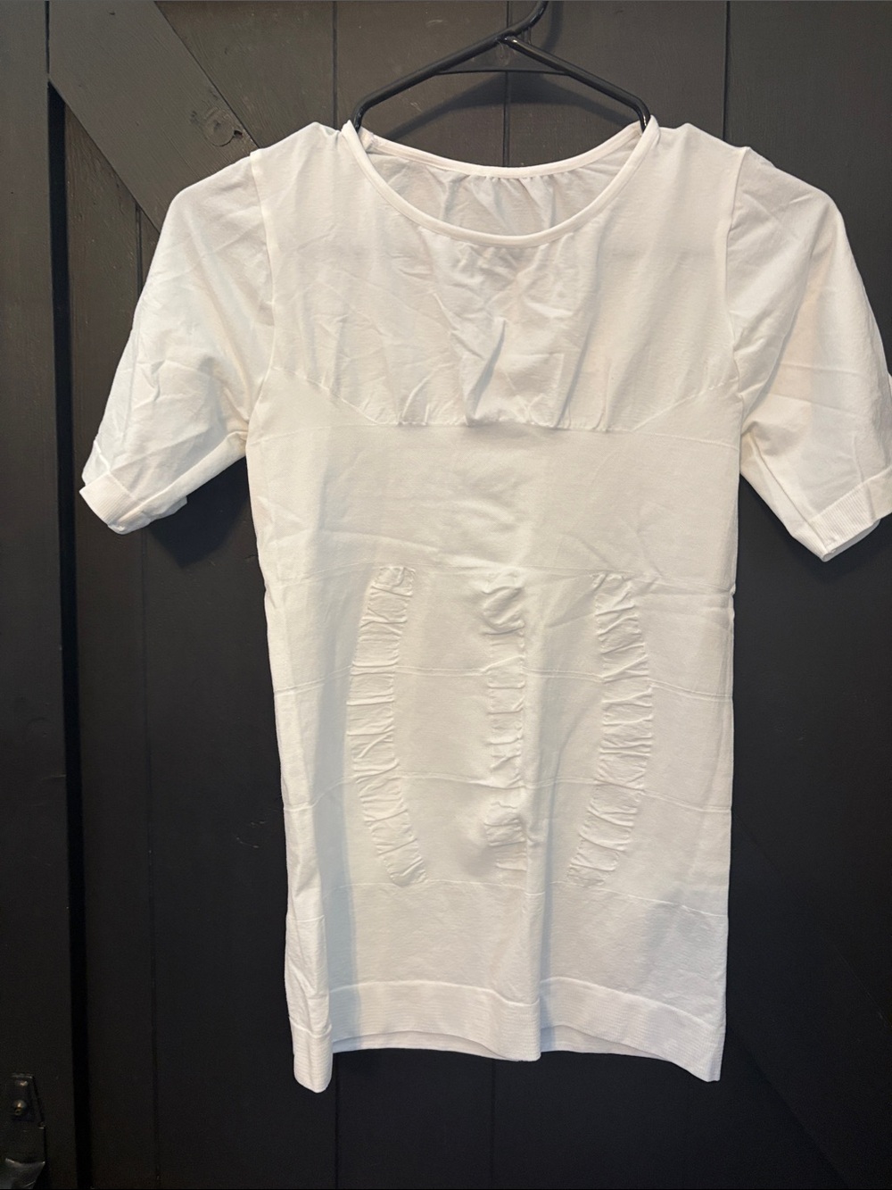 White Seamless Shaping Tee - Lightweight Smoothing Top